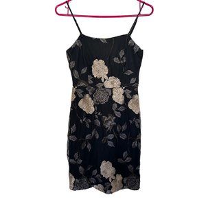 Lulus black floral dress SIZE S